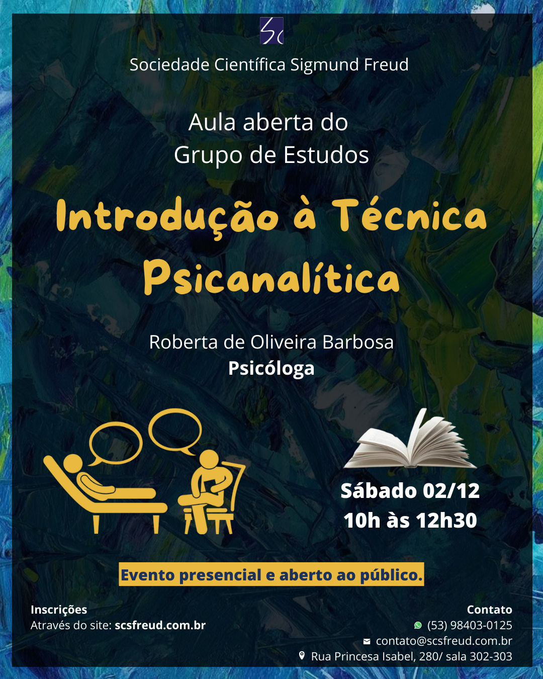 Aula aberta do Grupo de Estudos Introdução à Técnica Psicanalítica