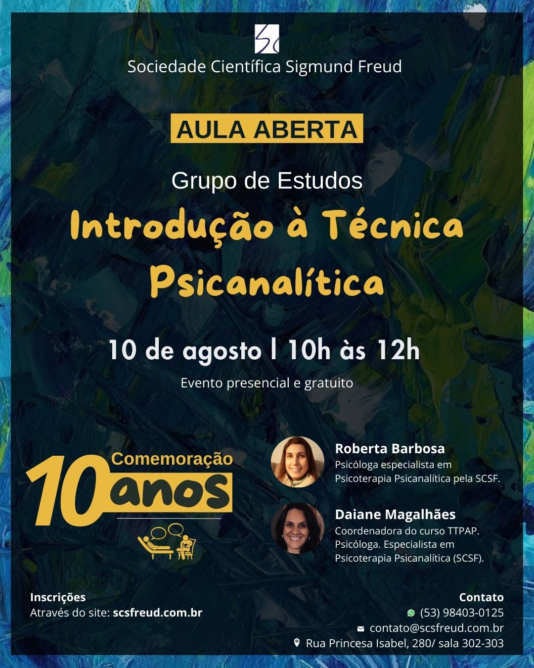 AULA ABERTA- Grupo de Estudos: Introdução à Técnica Psicanalítica