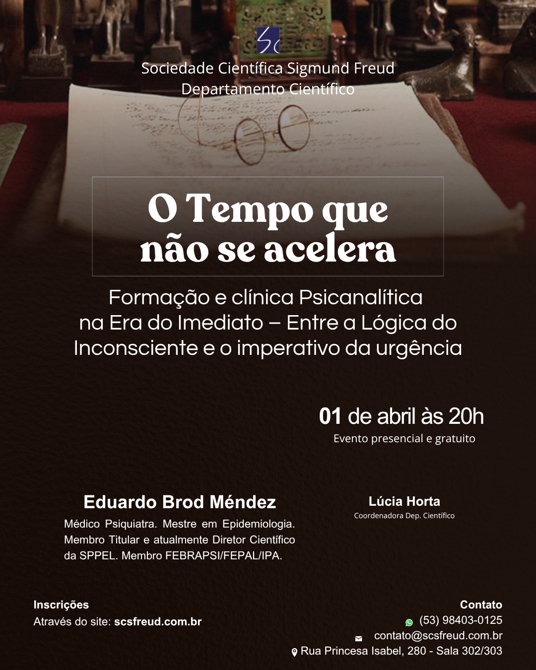 O Tempo que não se acelera: Formação e clínica Psicanalítica  na Era do Imediato – Entre a Lógica do Inconsciente e o imperativo da urgência